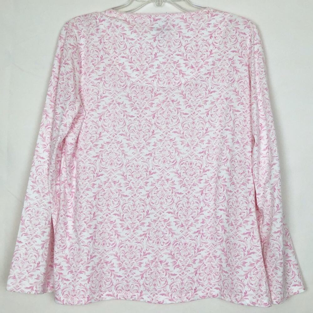 Laura Ashley Floral Henley Sleep Shirt Womens Medium Soft Cozy Breathable - Picture 2 of 4